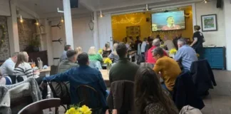 The Kings Arms Hotel Viewers watching Wales play at the The Kings Arms Hotel, Abergavenny 