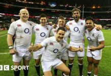 England celebrate beating New Zealand