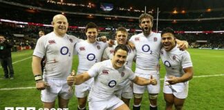 England celebrate beating New Zealand