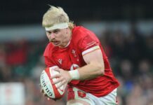 Wales Aaron Wainwright in action during the Autumn Nations Series 2025 in the run up to the Wales vs Australia live stream in Week 3