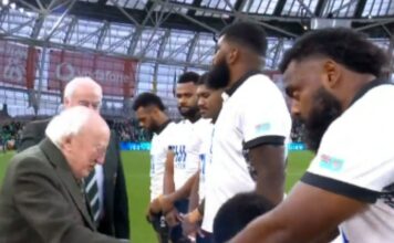 Ireland fans blown away by Fiji's 'beautiful gesture' to President Michael D. Higgins moments before rugby clash