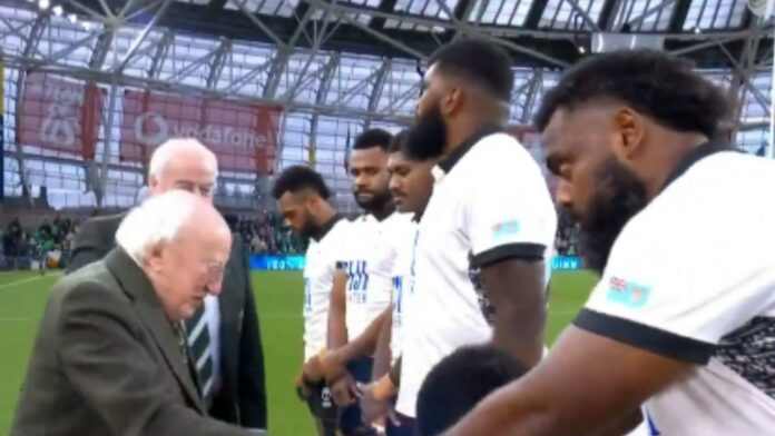 Ireland fans blown away by Fiji's 'beautiful gesture' to President Michael D. Higgins moments before rugby clash