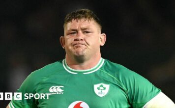 Tadhg Furlong in Ireland kit
