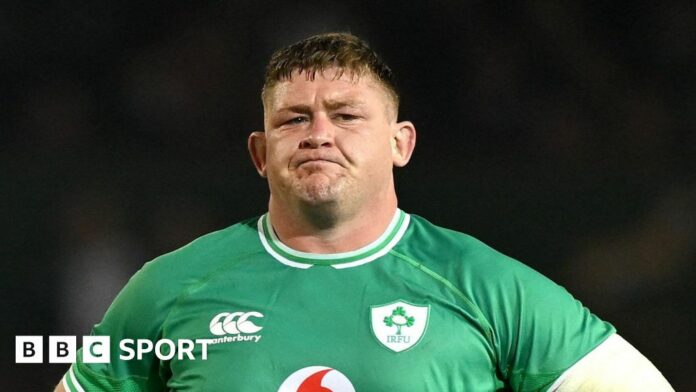 Tadhg Furlong in Ireland kit