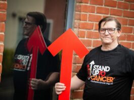 Resilient Rugby dad who is 'still standing' after life-saving surgery calls on people to Stand Up To Cancer