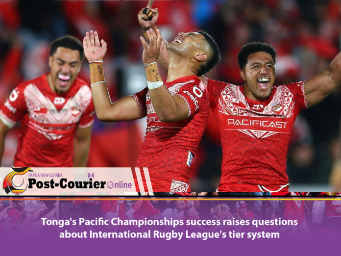 Tonga's Pacific Championships success raises questions about International Rugby League's tier system