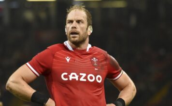 Alun Wyn Jones made 170 international appearances, including 158 for Wales. Photo: AP