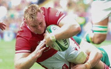 Dewi Lake of Wales scores a try ahead of the Wales vs Fiji live streams for the Autumn International Series 2025 match in Week 2