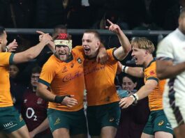 Western Force skipper Jeremy Williams scores first Test try as Wallabies beat England at Twickenham