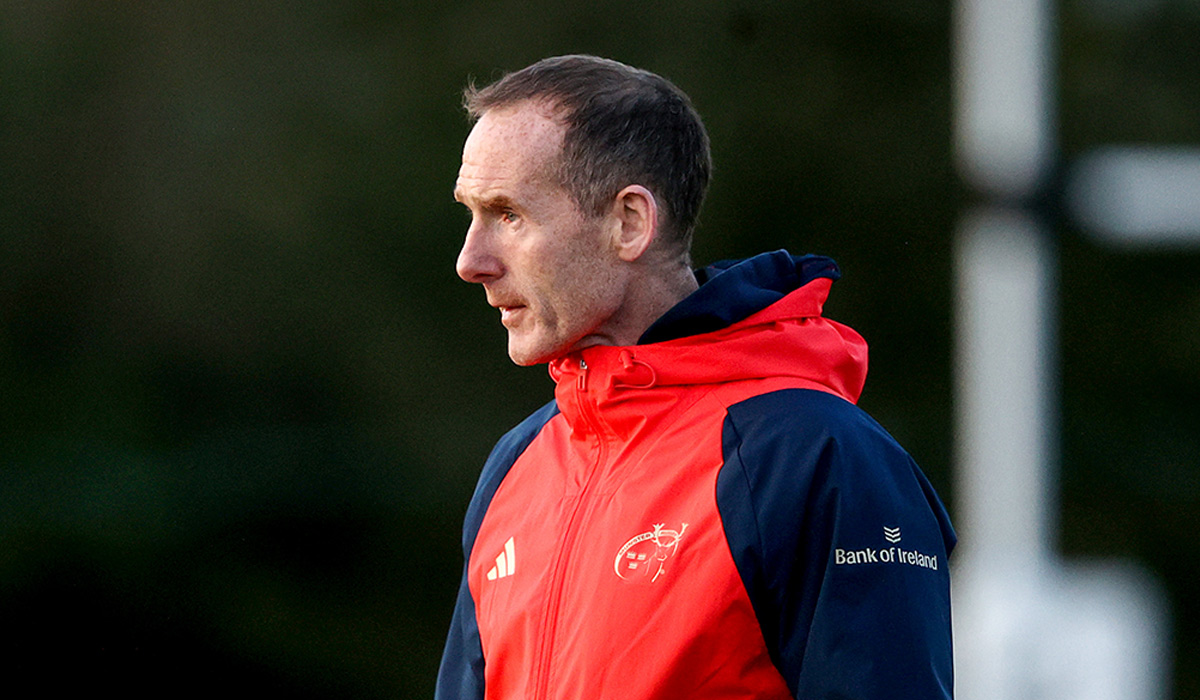 Munster Rugby Women’s Squad Training, 4G Pitch, UL, Limerick 27/9/2023 Academy Manager Ian Costello. Pic: INPHO/Ben Brady