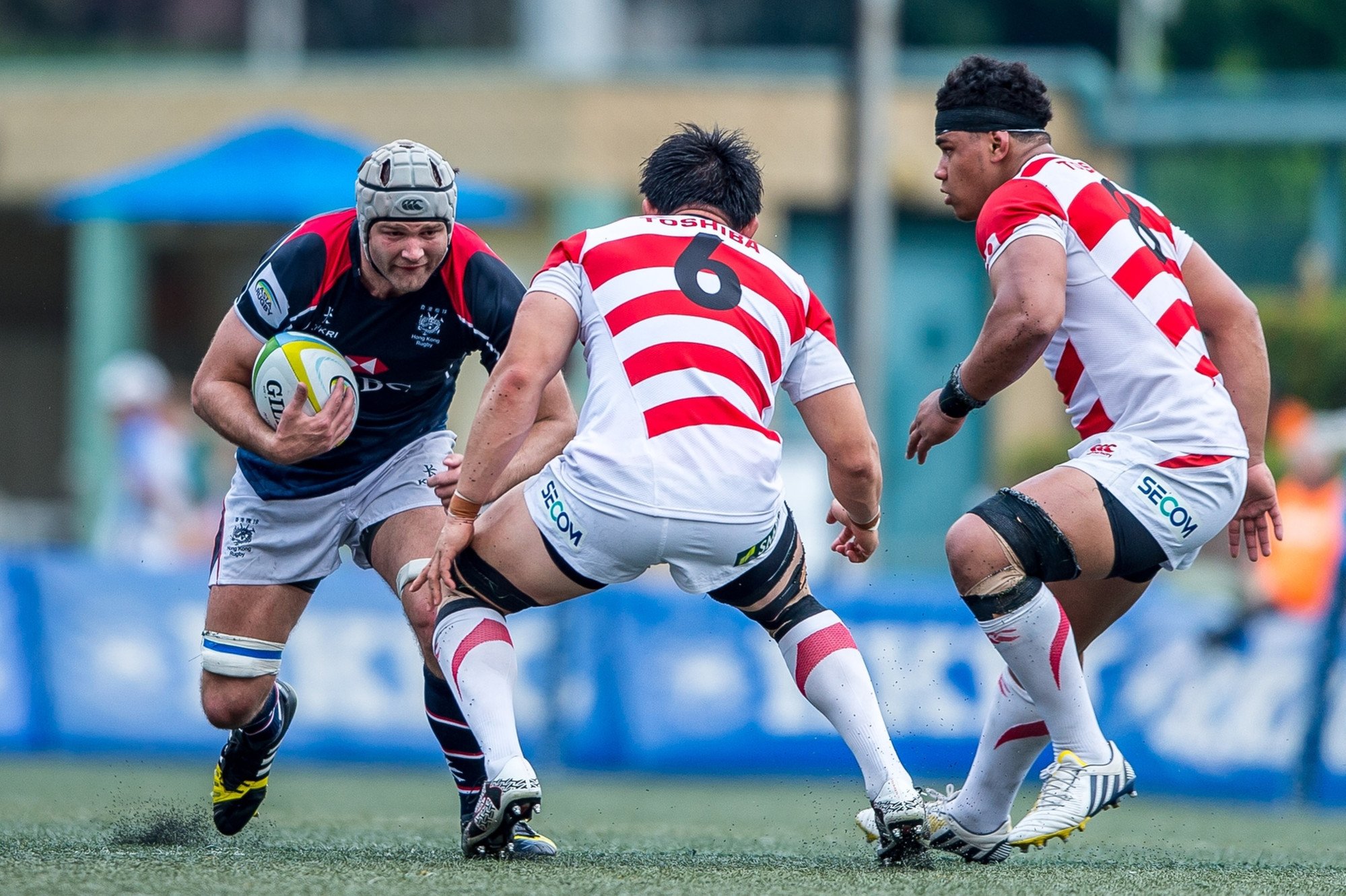 Nick Hewson (left) during a test against Japan. Photo: SCMP Picture