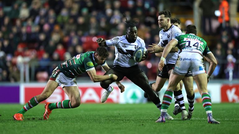 Gabriel Ibitoye was among Bristol Bears' six try scorers at Welford Road