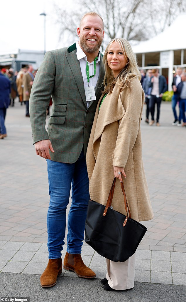 The personal trainer, 37, who split from James, 39, last year, revealed one rugby star groped her as she stood in a DJ booth with the former rugby union player (pictured with James 2022)