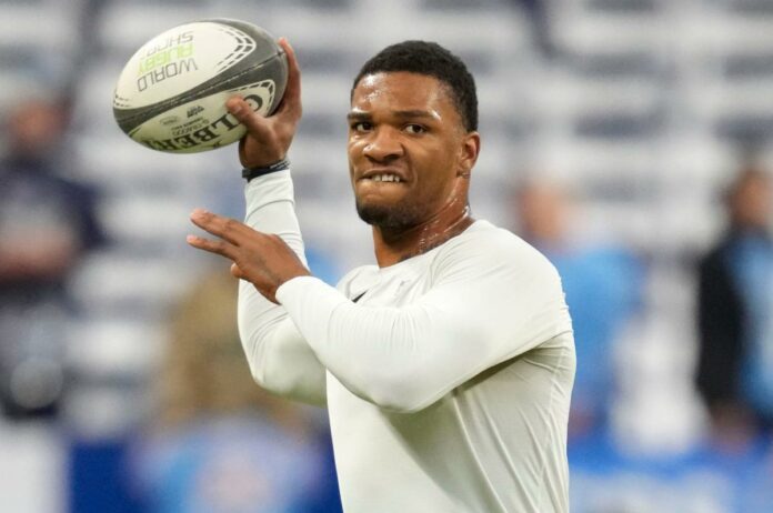 Why Colts quarterback Anthony Richardson warms up using a rugby ball