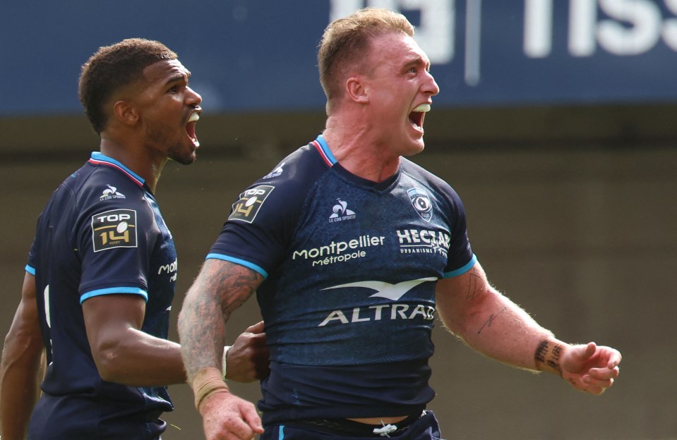 Hogg in action for Montpellier back in September