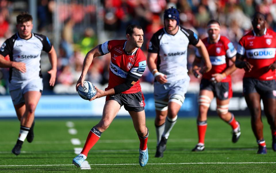 Tomos Williams in action for Gloucester on October 26