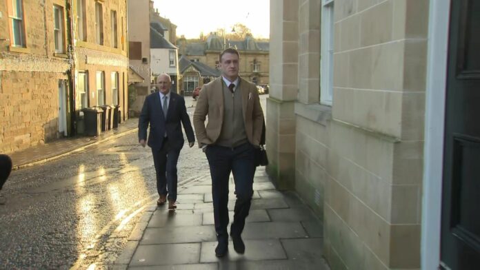 Former Scotland rugby captain Stuart Hogg attends hearing