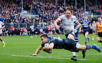 Gallagher Premiership: Bath remain top of table with record 68-10 demolition of Saracens, Will Muir with hat-trick