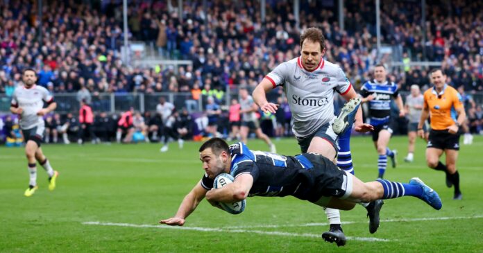 Gallagher Premiership: Bath remain top of table with record 68-10 demolition of Saracens, Will Muir with hat-trick