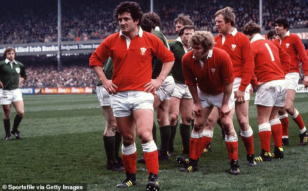 Welsh rugby legend Geoff Wheel (third right, red shirt) has passed away at the age of 73