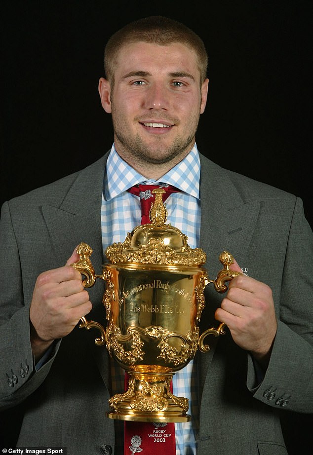 The former winger, seen holding the Webb Ellis Trophy in November 2003 after helping England win the Rugby World Cup, now suggests he might have preferred an alternative career