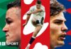 Johnny Sexton, Owen Farrell and Antoine Dupont