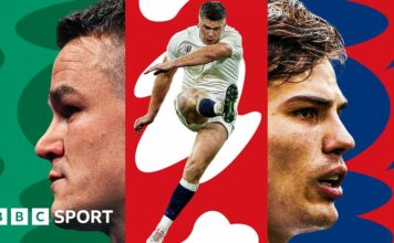 Johnny Sexton, Owen Farrell and Antoine Dupont