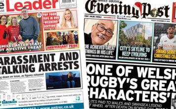 Wales' papers: Stalking arrests and ex Rugby player death