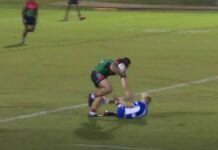 'Monster rugby teenager' demolishes entire team as he's watched by 210m people