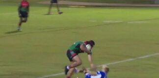 'Monster rugby teenager' demolishes entire team as he's watched by 210m people