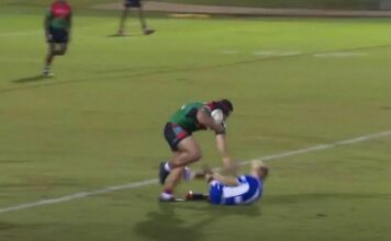 'Monster rugby teenager' demolishes entire team as he's watched by 210m people