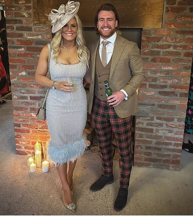 The rugby player admitted a charge of domestic abuse under section one of the Domestic Abuse Scotland Act relating to ex-wife Gillian (pictured together)