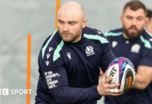 Dave Cherry at Scotland training