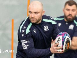 Dave Cherry at Scotland training