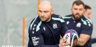 Dave Cherry at Scotland training