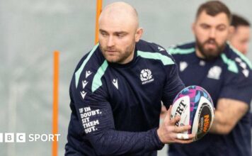 Dave Cherry at Scotland training