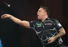 Gerwyn Price in action 