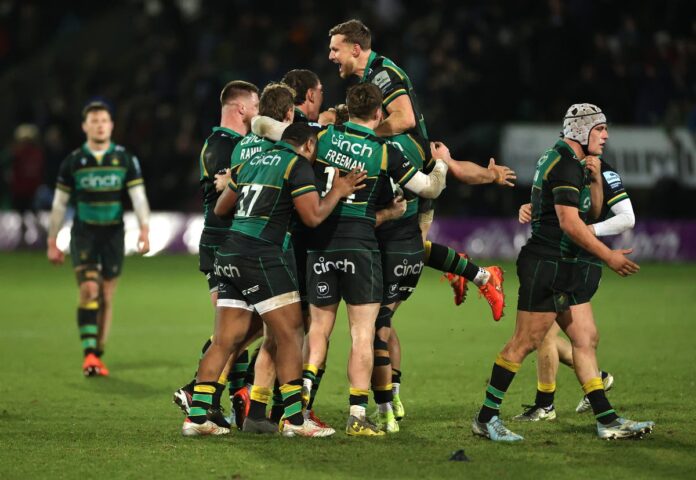 Fin Smith’s last-gasp penalty helps Northampton Saints sink Bath in pulsating clash