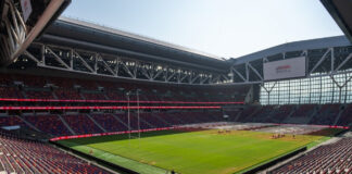 The Rugby Sevens in March will be held at the Kai Tak Stadium for the first time. File photo: AFP