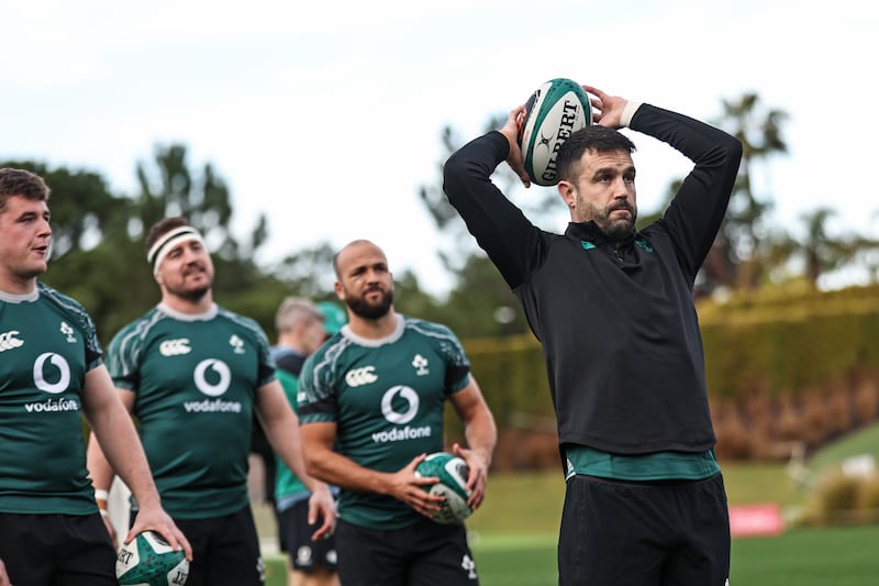 Conor Murray during an Ireland training session on Saturday. Photograph: Ben Brady/Inpho