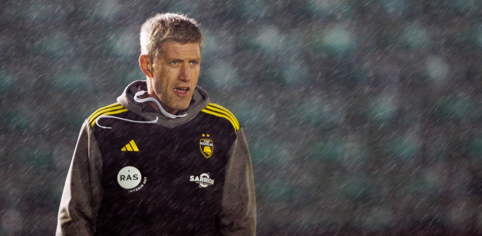 BATH, ENGLAND - DECEMBER 6: La Rochelle's Head Coach Ronan O'Gara during the Investec Champions Cup match between Bath Rugby and La Rochelle at The Recreation Ground on December 6, 2024 in Bath, England. (Photo by Bob Bradford - CameraSport via Getty Images)