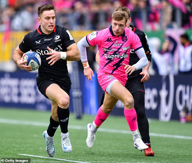 Fergus Burke (left) has made an impression since joining Saracens last year