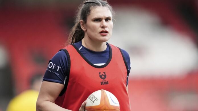 US rugby star Ilona Maher celebrates her first start for Bristol Bears with a try