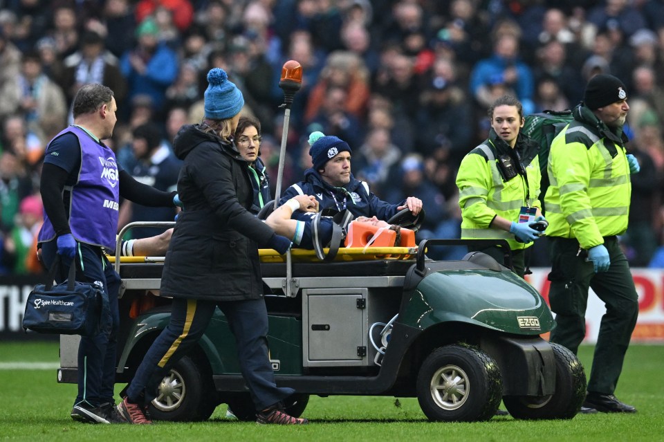 Graham was stretchered off the pitch midway through the first half