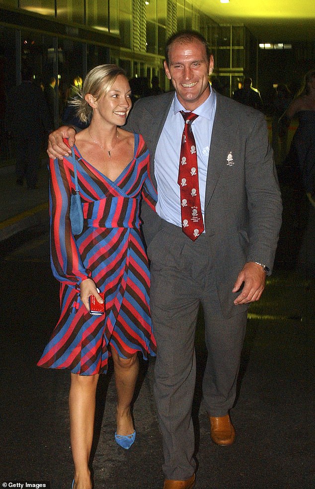 Lawrence Dallaglio and wife Alice arrive for the International Rugby Board Awards at Wharf 8 on November 23, 2003