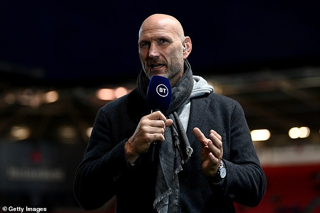 Lawrence Dallaglio speaks prior to the Gallagher Premiership Rugby match between Bristol Bears and Exeter Chiefs in 2022