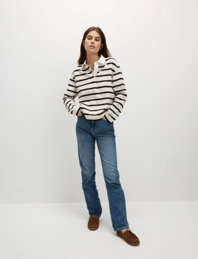 Pure Cotton Striped Rugby Top by Marks and Spencer