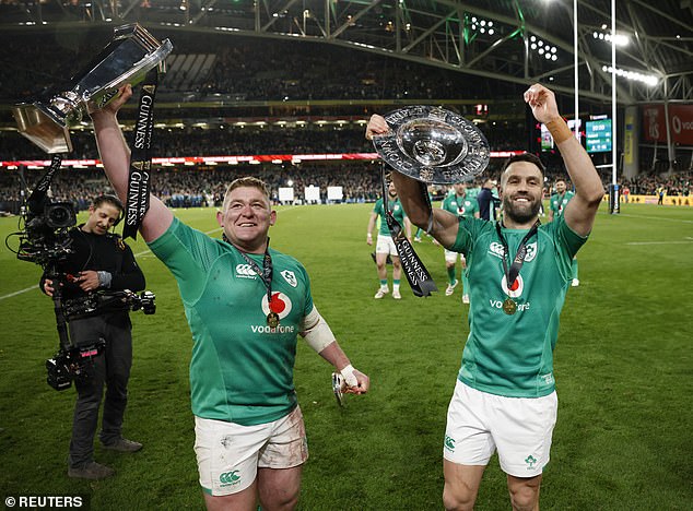 The 32-year-old (left) was a key part of the Ireland team which won last year's Six Nations