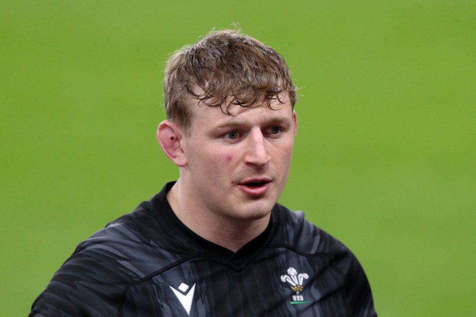 CARDIFF, WALES - FEBRUARY 21: Jac Morgan of Wales speaks to the media after the Wales Captain's Run at Principality Stadium on February 21, 2025 in Cardiff, Wales. (Photo by Ryan Hiscott/Getty Images)