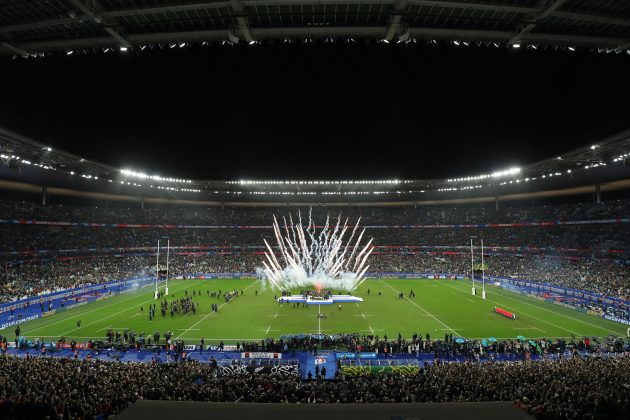 A general view of the fireworks after the Rugby World Cup France 2023 Final match between New Zealand and South Africa at Stade de France on October 28, 2023 in Paris, France (Getty Images)